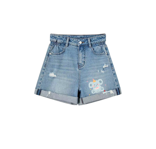 Denim printed shorts, casual and cool shorts for summer, beach shorts, a great choice for everyday wear.